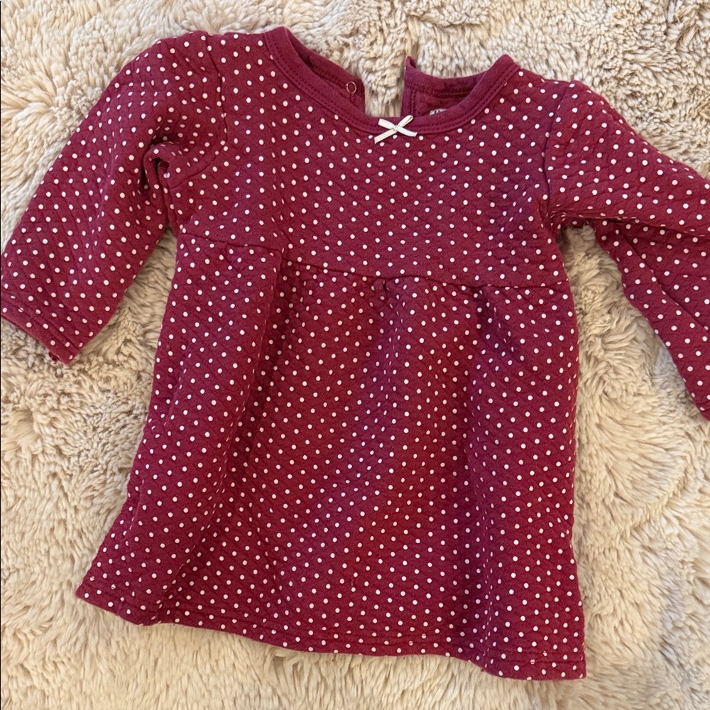 Charming Burgundy Polka Dot Top 3t Girls
